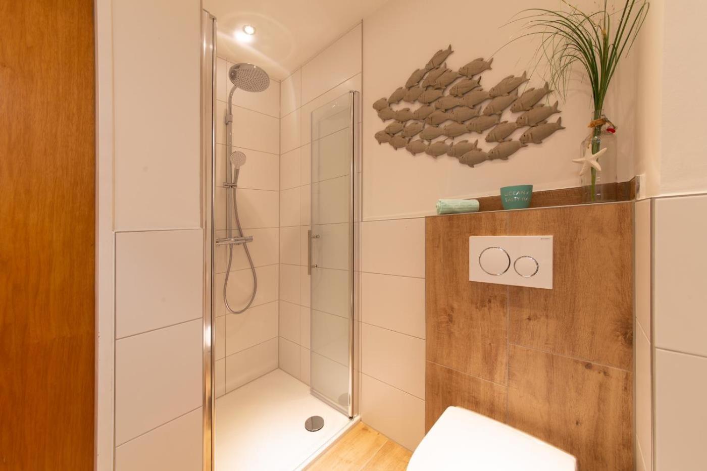 Ferienwohnung Kleine Strandkoje Haffkrug Bagian luar foto